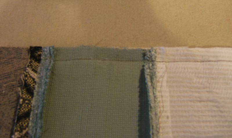 Press the seams flat then clip away the corner pieces inside the seam allowance