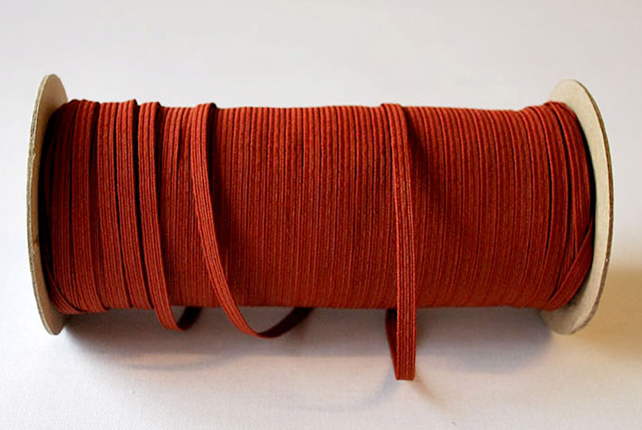 Red Spaghetti Elastic Cord, 5mm Unstitched Lycra Elastic for