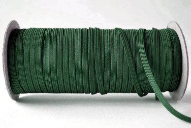 Flat Elastics 5mm - Dark Green / Bottle Green