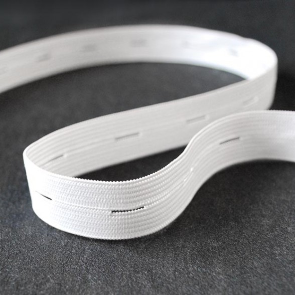 Buttonhole Elastics, Black and White Elastic - Fast Delivery | William Gee