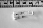 YKK Plastic Vislon No.5 Slider in White by William Gee