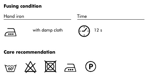 Vilene G700 Fusing instructions