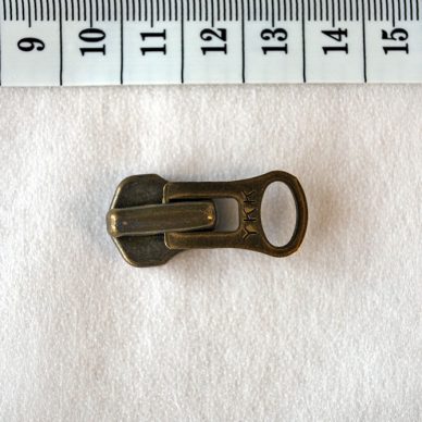 YKK #7 Metal Jacket Zipper Sliders - 2/Pack - Antique Brass