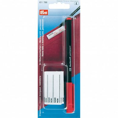 prym-name-tabs-marking-pen-permanent-red-611786 - William Gee UK