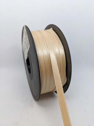 Satin Ribbon 6.5mm Camel - William Gee UK