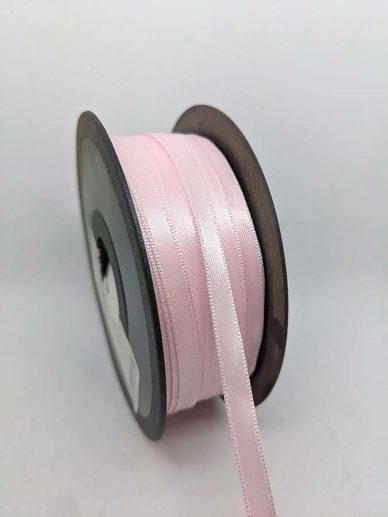 Satin Ribbon 6.5mm Pale Pink - William Gee UK