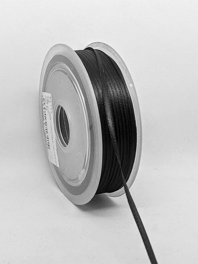 Black satin wired clearance ribbon