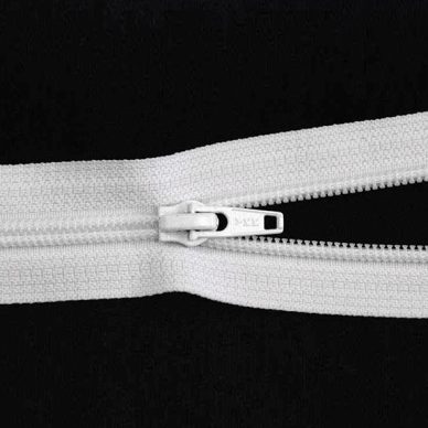 YKK CNFC56 No. 5 Closed Ended Nylon Zip White 501 - William Gee UK