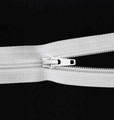 YKK CNFC56 No. 5 Closed Ended Nylon Zip White 501 - William Gee UK